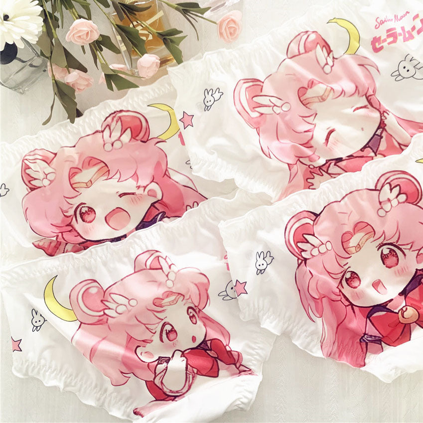 Anime White Ruffle Panties for Trans Women