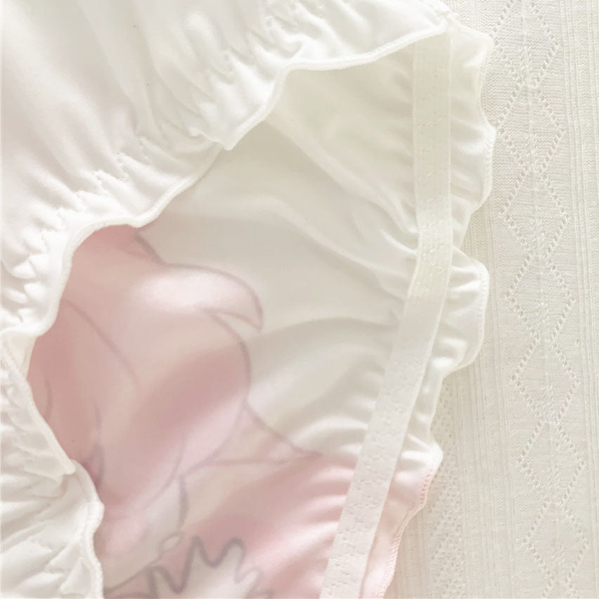 Anime White Ruffle Panties for Trans Women detail image 7
