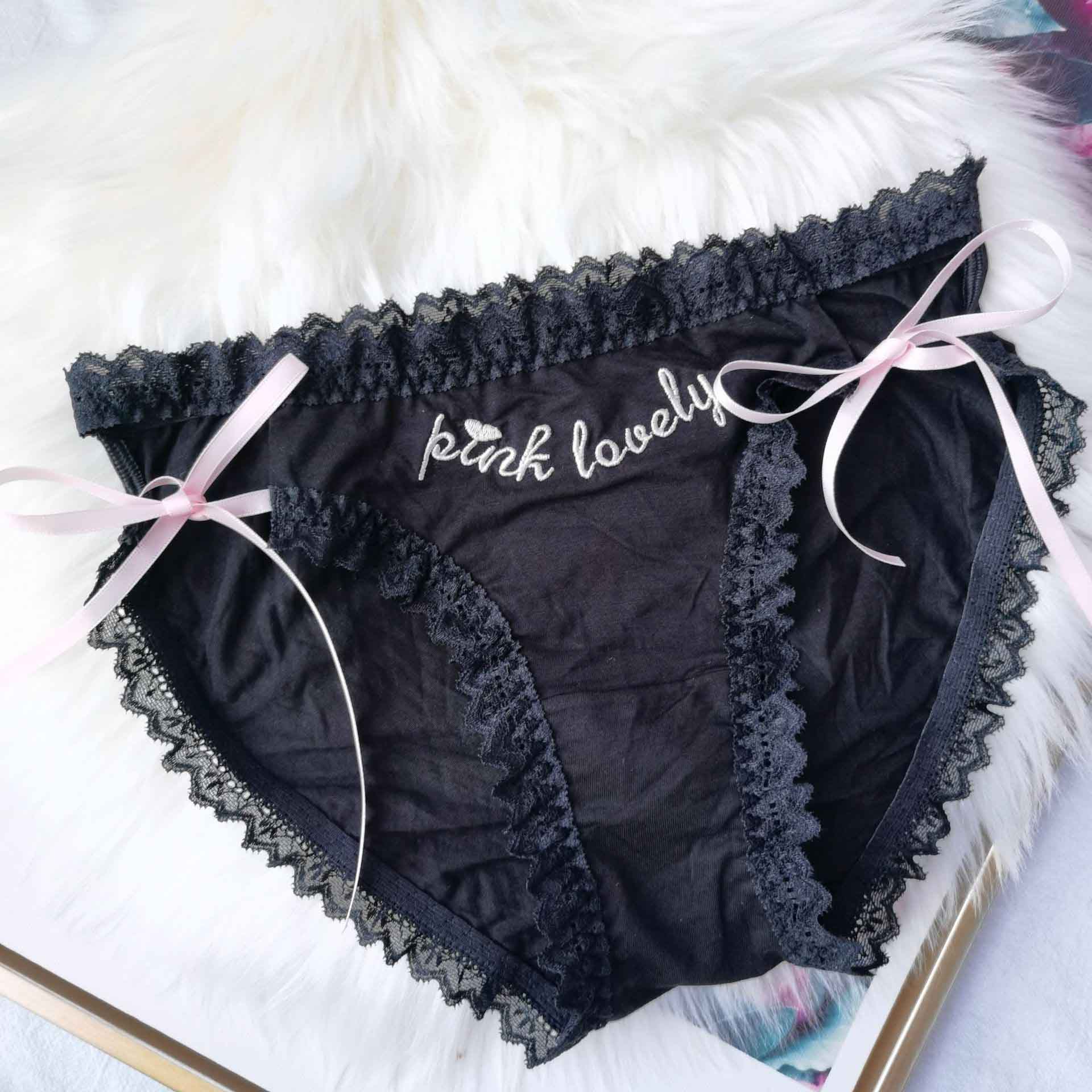 Black Anime Maid Panties for Trans Women detail image 7