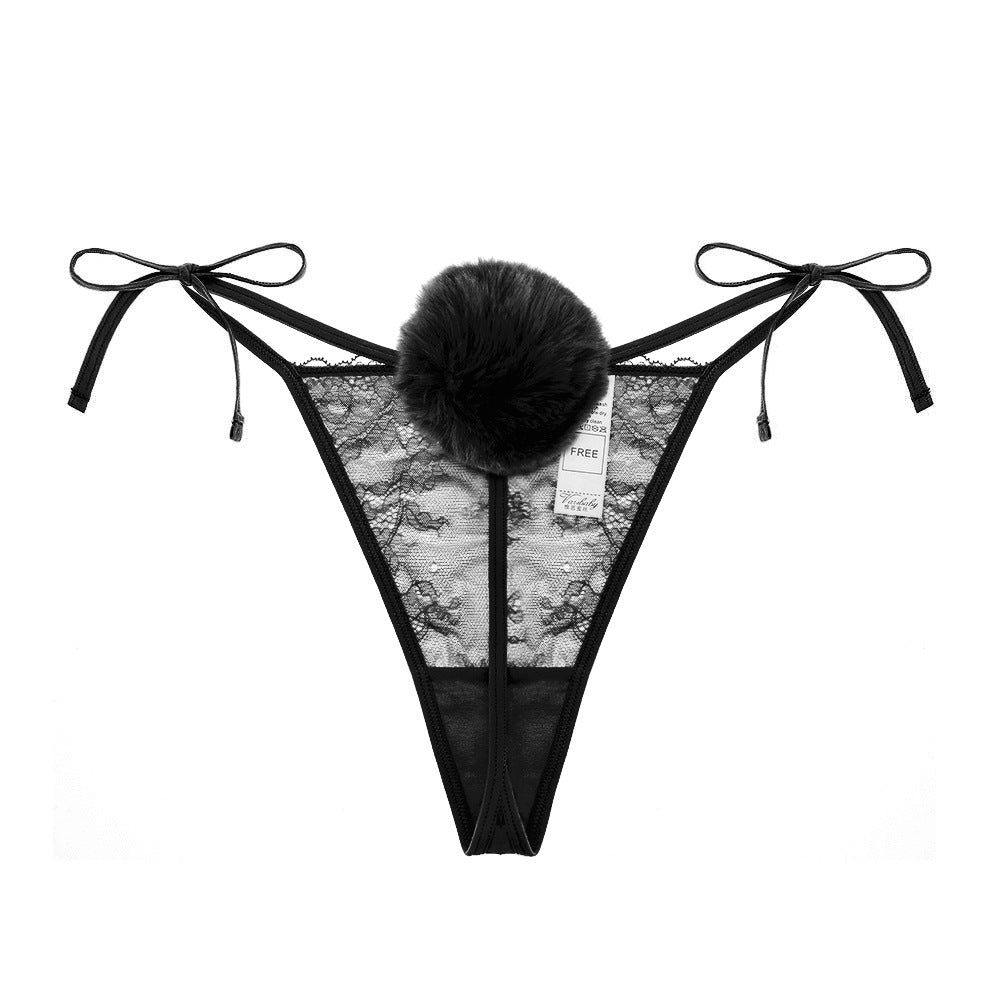 Bunny Tail Thong for Trans Women