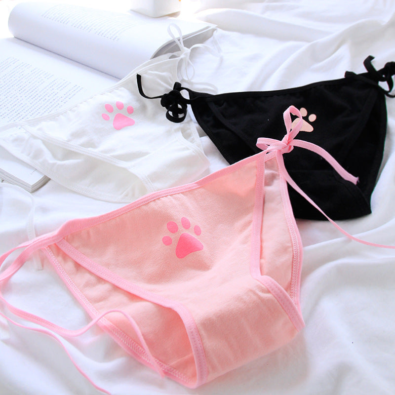 Cat Paw String Panties for Trans Women