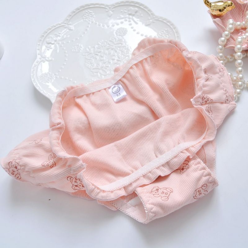 Cute Bear Print Cotton Panties for Trans Women detail image 8