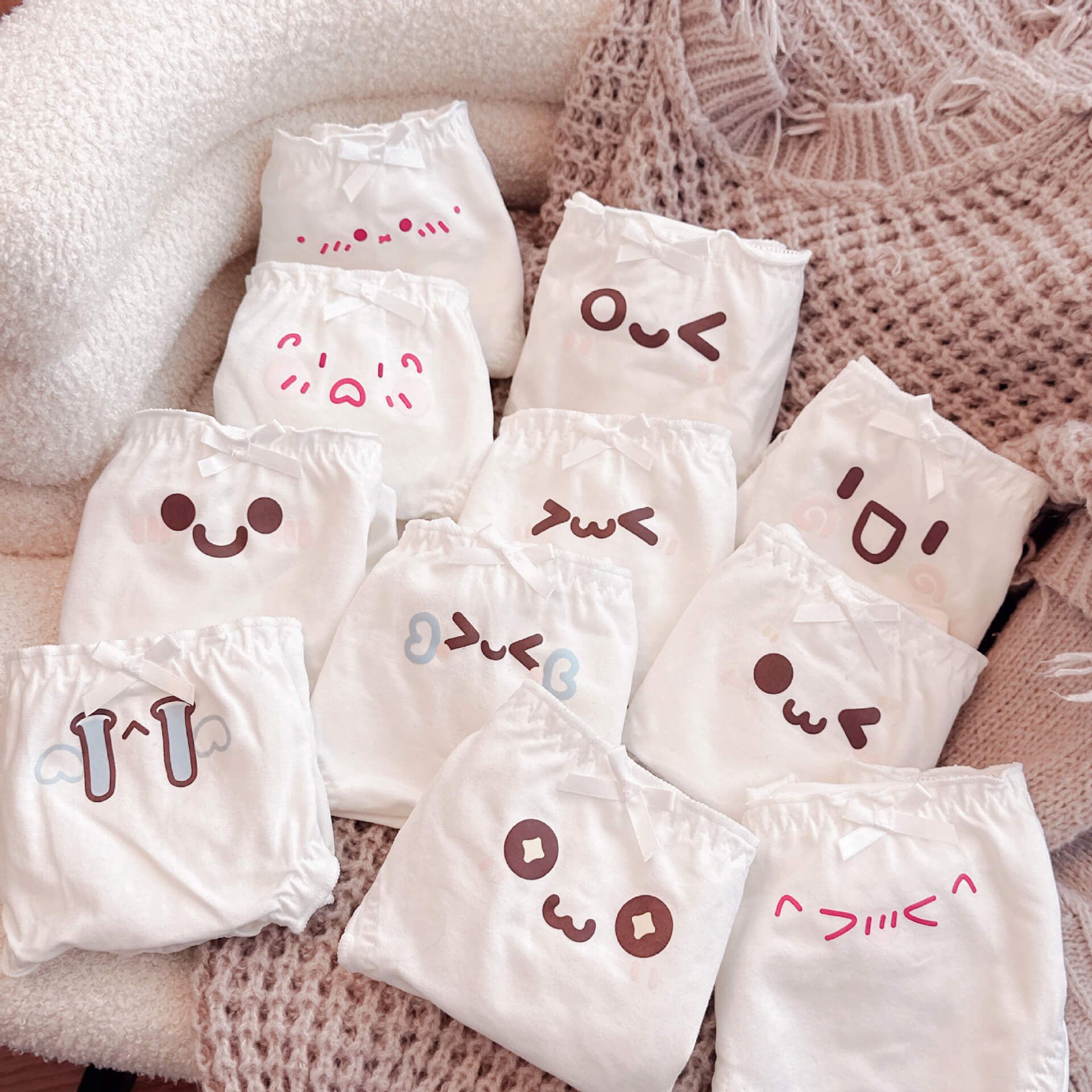 Cute Kaomoji Panties for Trans Women