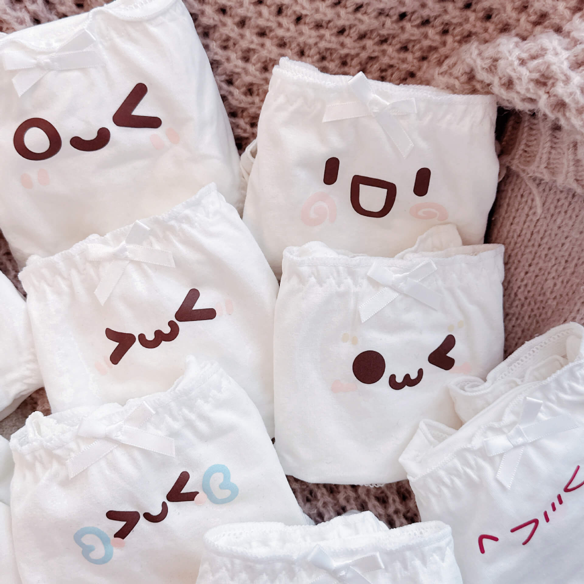 Cute Kaomoji Panties for Trans Women detail image 2