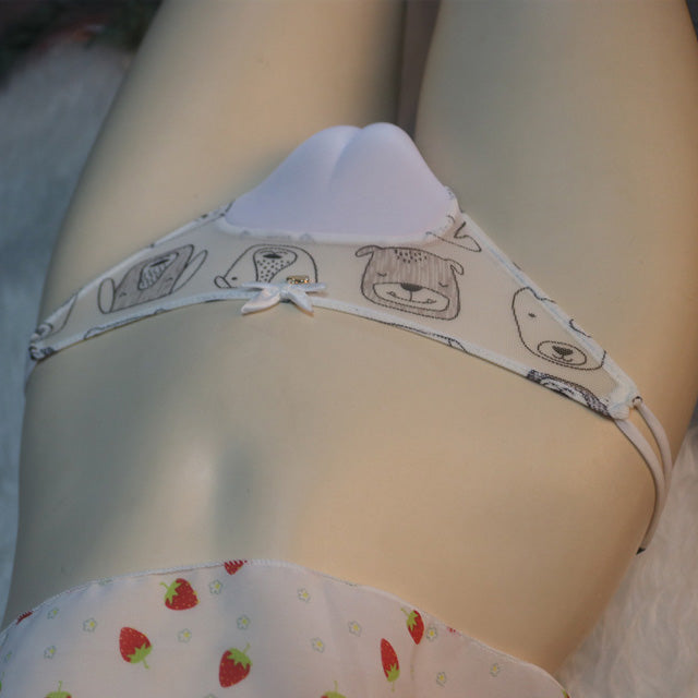 Cute Print Tucking Gaff Thong Panties for Trans Women detail image 7