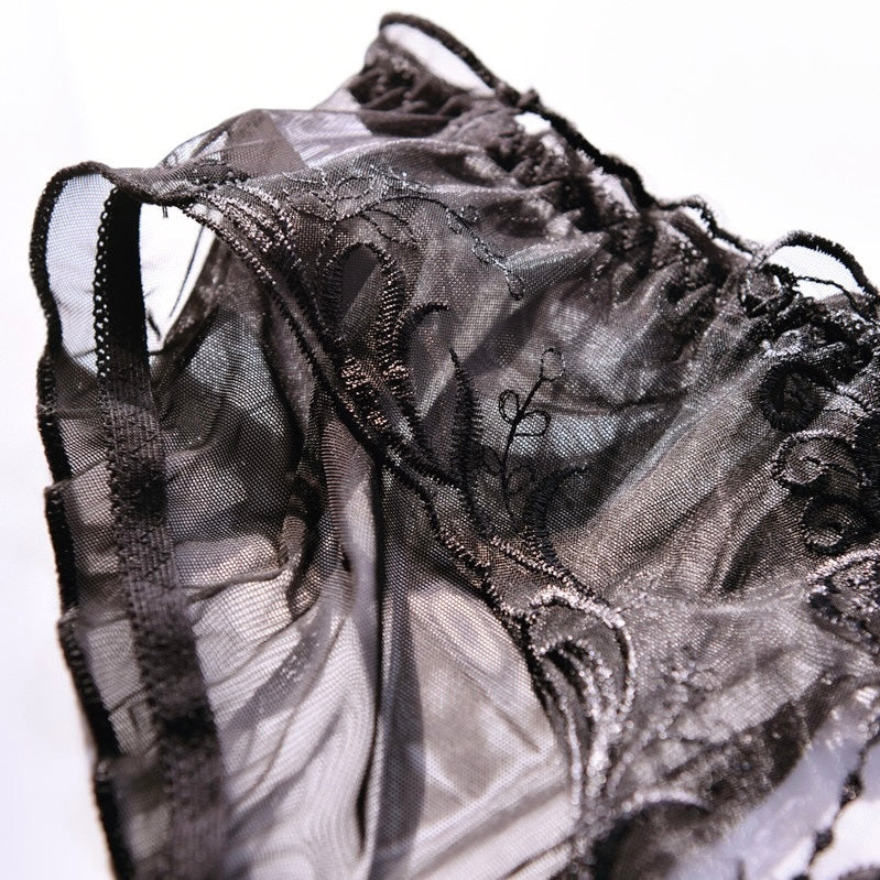 Lace See Thru Crotchless Panties for Trans Women detail image 5