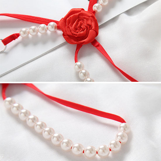 Pearl G-string Thong with Rose for Trans Women detail image 5