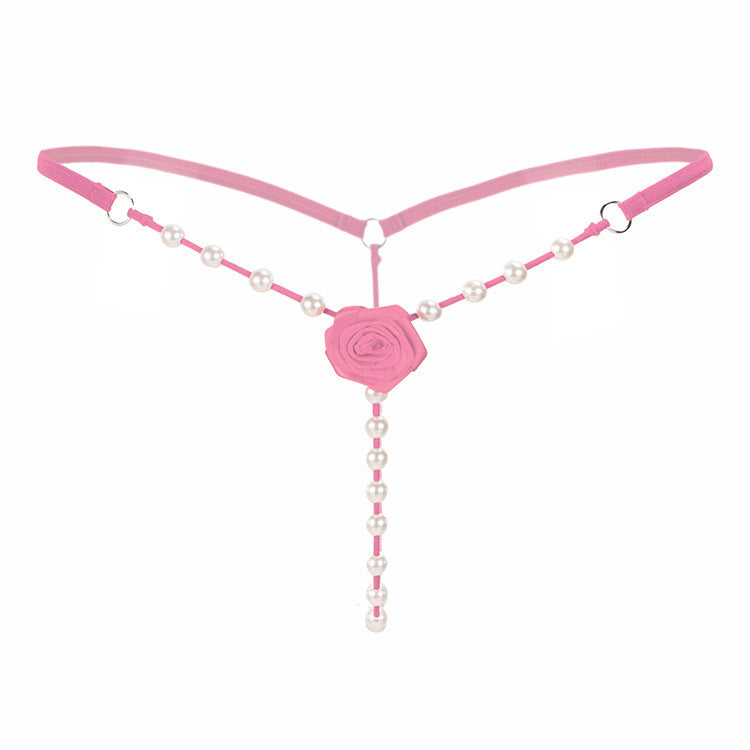Pearl G-string Thong with Rose for Trans Women detail image 8