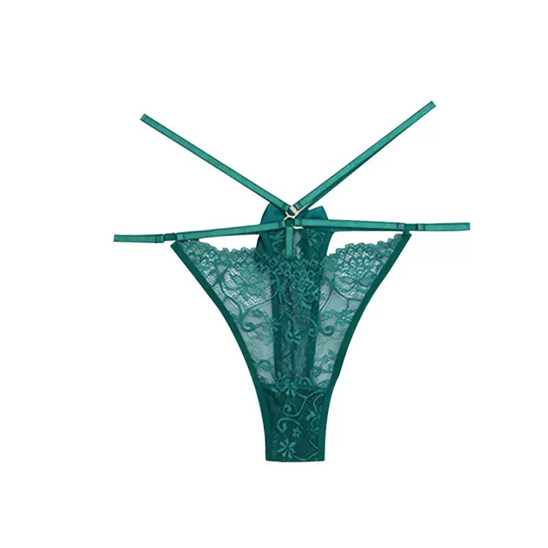 Plus Size Floral Lace Thong Panties for Trans Women detail image 5