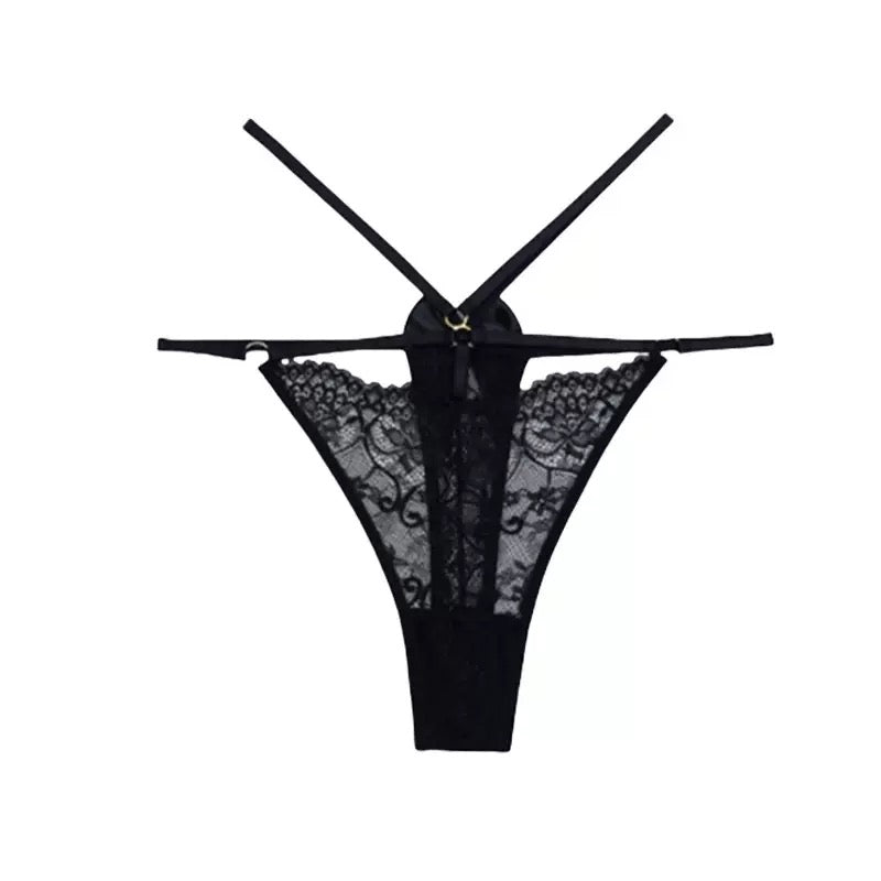 Plus Size Floral Lace Thong Panties for Trans Women variant image