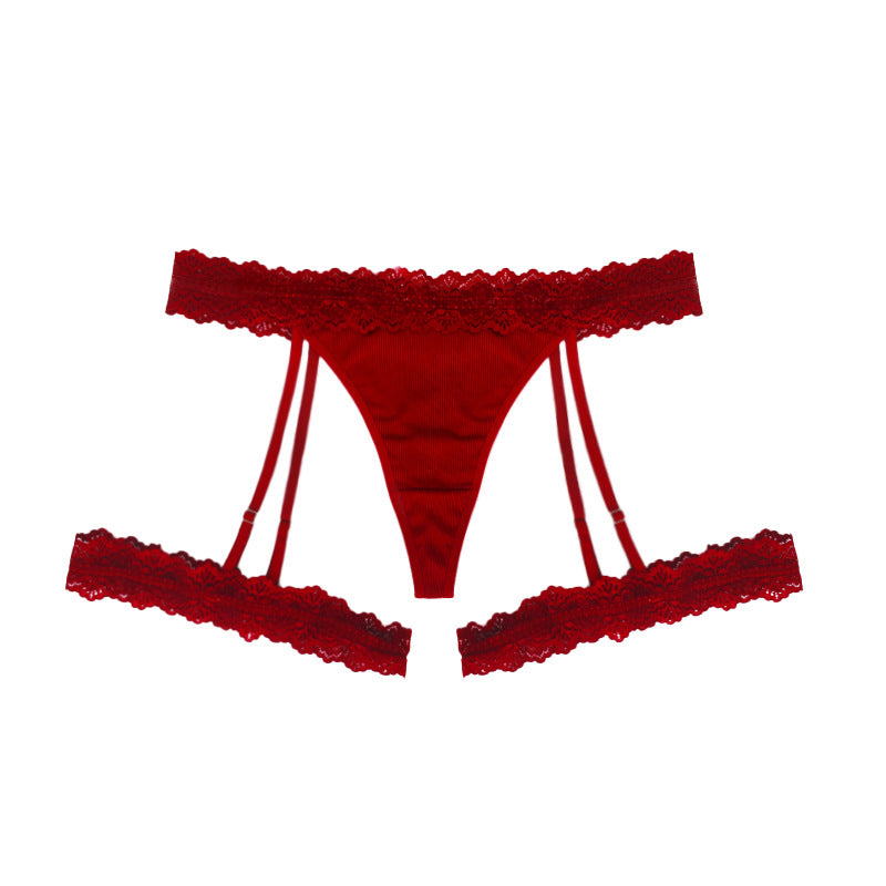 Plus Size Thong Panties with Garter for Trans Women detail image 9