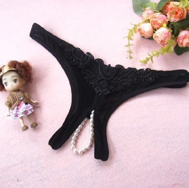 Sexy Crotchless Pearl Thong for Trans Women detail image 2