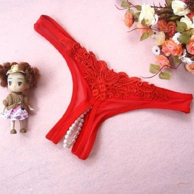 Sexy Crotchless Pearl Thong for Trans Women detail image 5