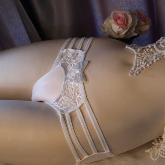 Sexy Cutout Lace Camel Toe Panties for Trans Women detail image 6