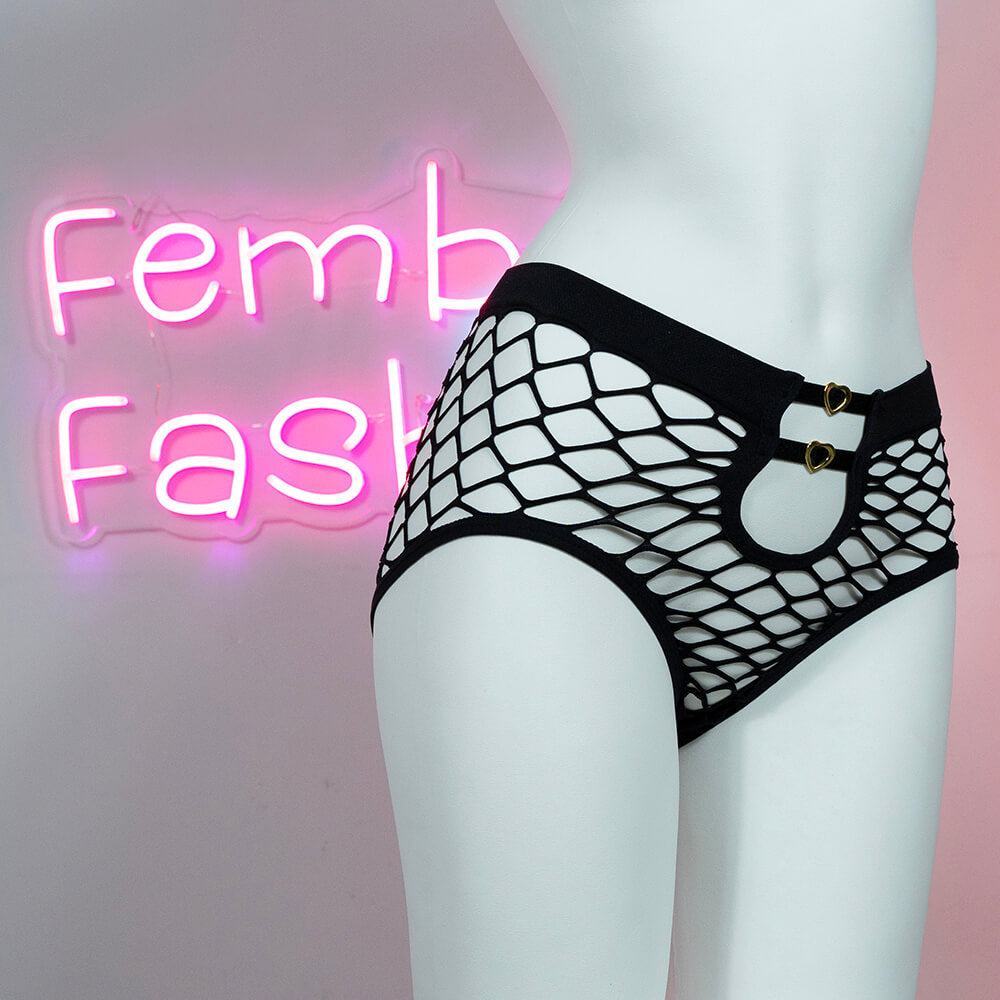 Sexy Hollow Out Fishnet Panties for Trans Women