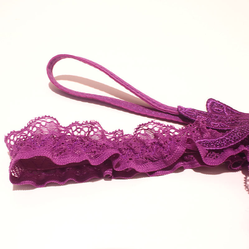 Sexy Lace Crotchless Pearl Thong Panties for Trans Women detail image 10