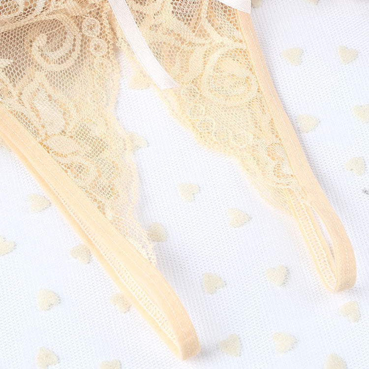 Sexy Lace Open Crotch Thong for Trans Women detail image 4