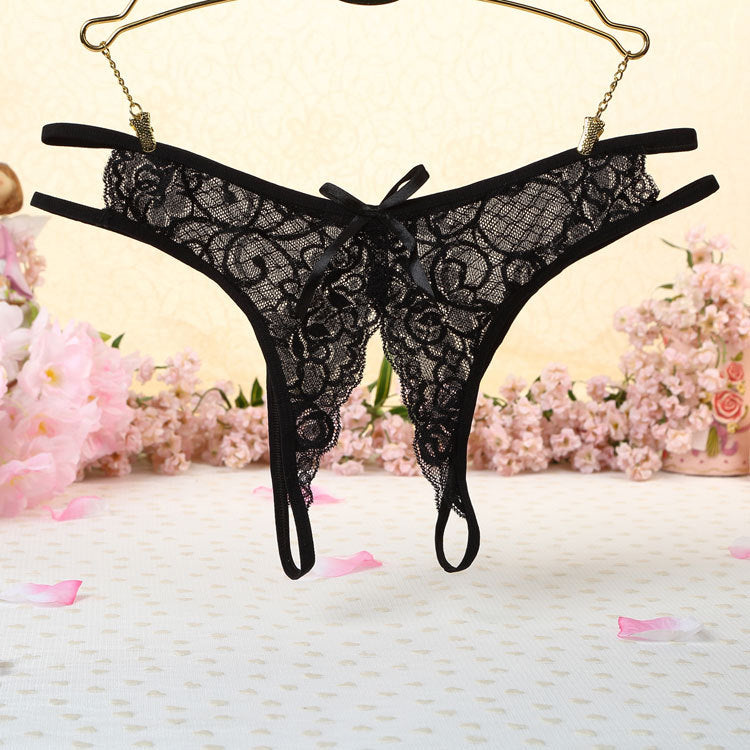 Sexy Lace Open Crotch Thong for Trans Women detail image 6