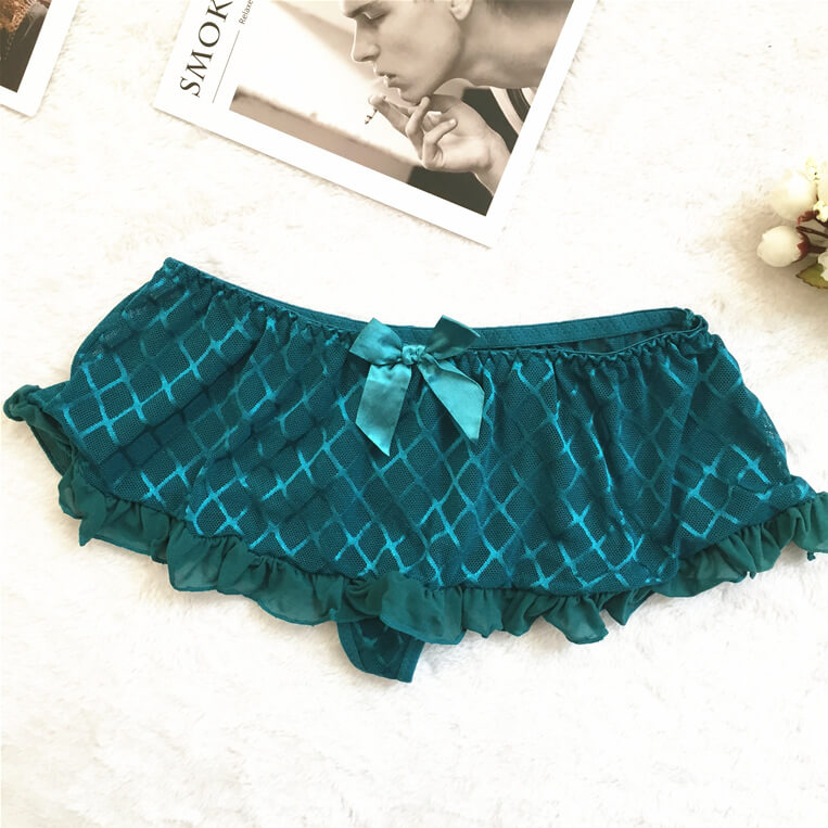 Sexy Lace Skirted Panties with Bowknot for Trans Women detail image 5