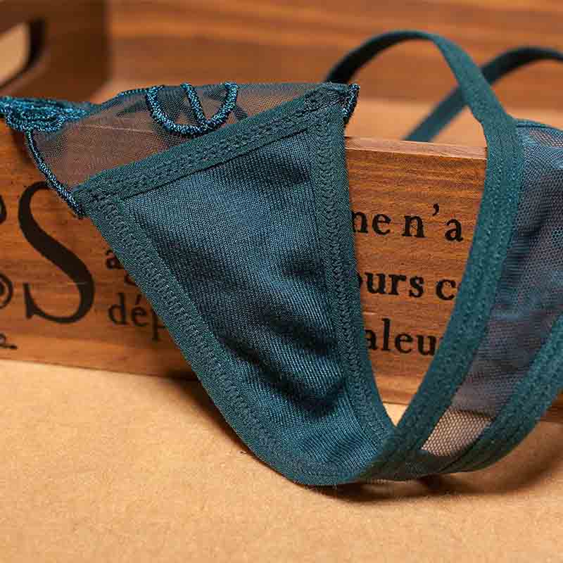 Sexy Loral Embroidery Thongs Panties for Trans Women detail image 4