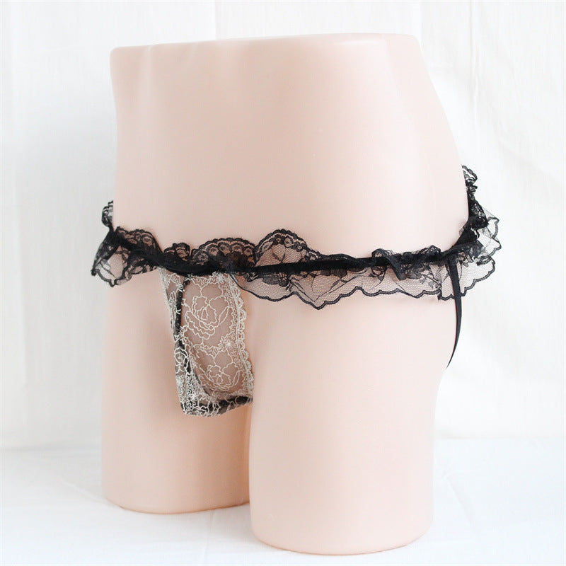 Sexy Low Rise Lace Thong for Trans Women detail image 2