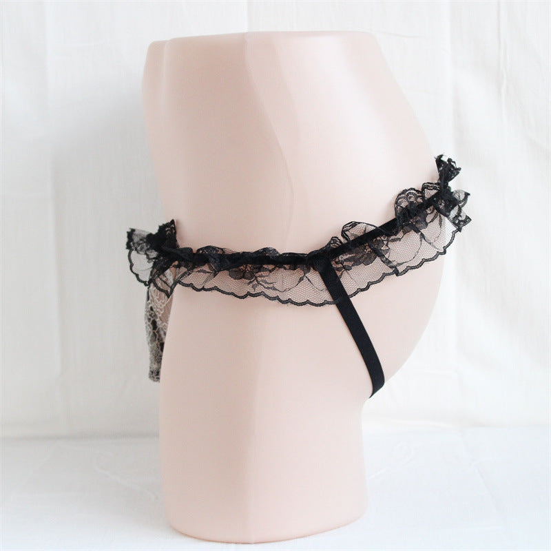 Sexy Low Rise Lace Thong for Trans Women detail image 3