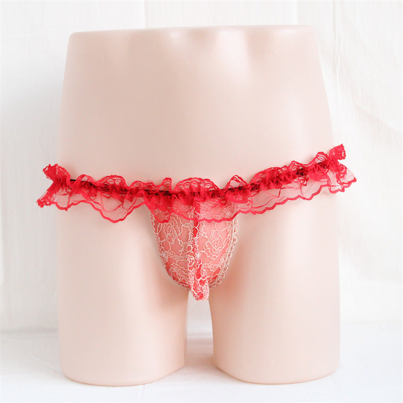 Sexy Low Rise Lace Thong for Trans Women detail image 5