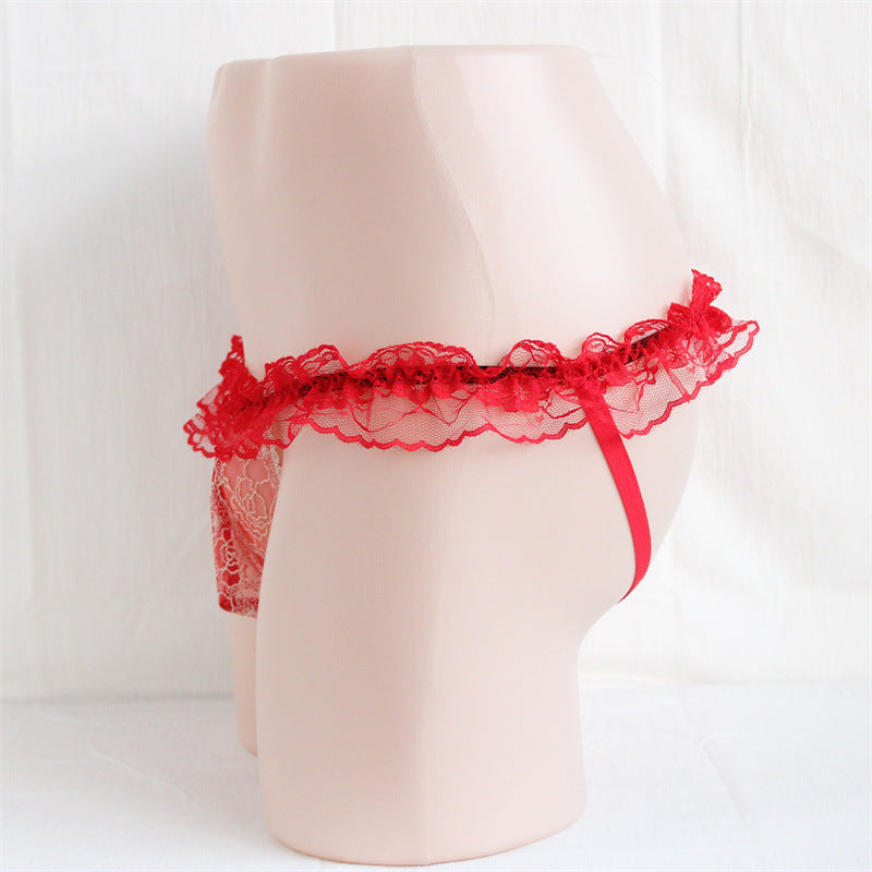 Sexy Low Rise Lace Thong for Trans Women detail image 6
