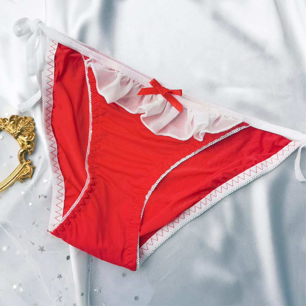 Sexy Maid Tie Side Thong Panties for Trans Women detail image 7