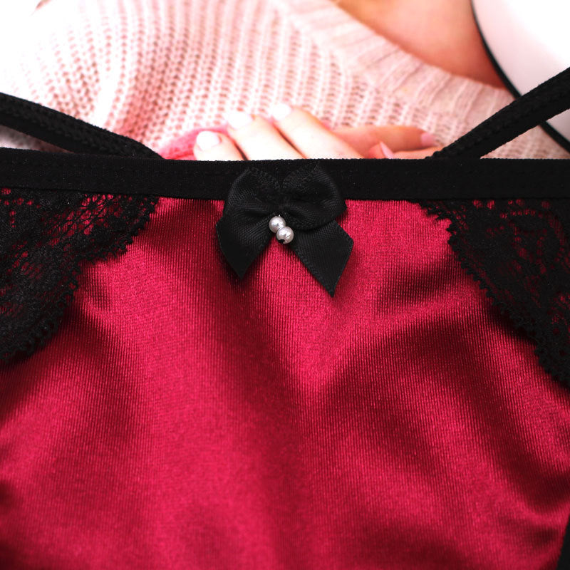 Sexy Satin Thong Panties for Trans Women detail image 10