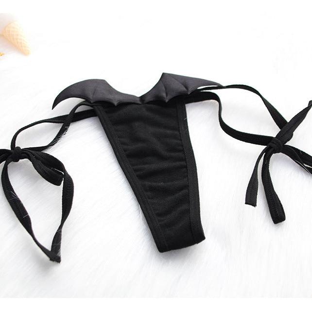 Side Tie Thong Panties with Wings for Trans Women detail image 6