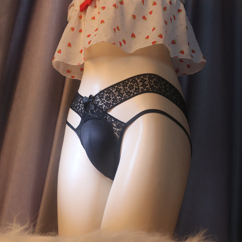 Sweet Lace Double Strapped Cameltoe Panties for Trans Women