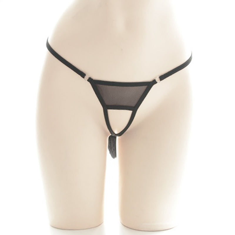 Thong Panties with Cat Tail for Trans Women detail image 2